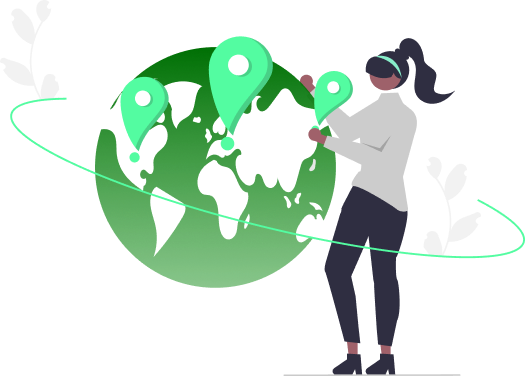 woman holding planet